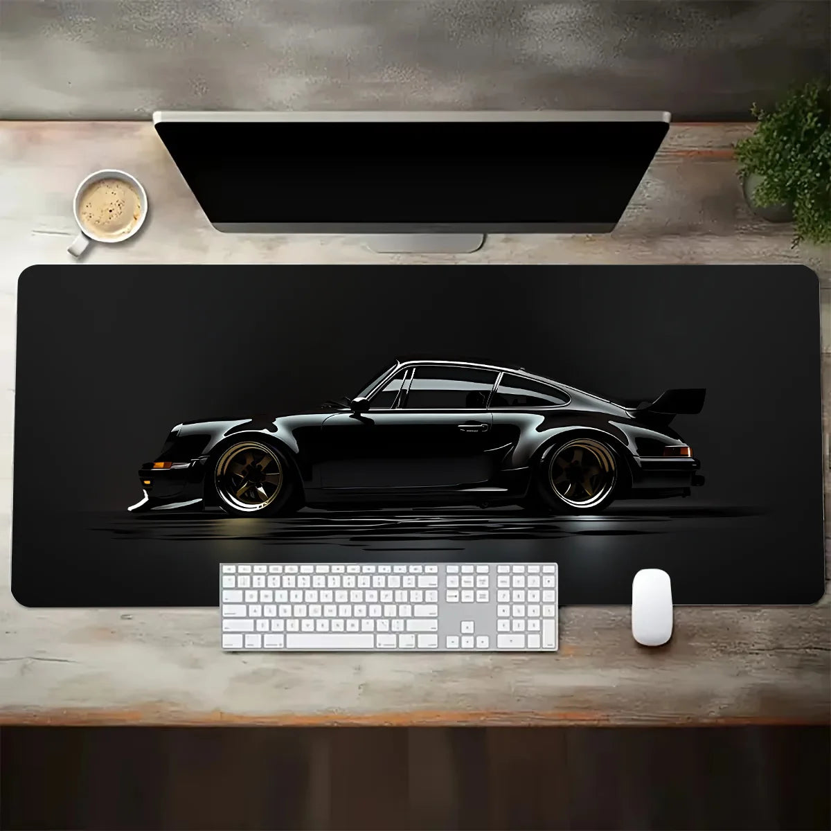 Sports Car Large Computer Desk Mat