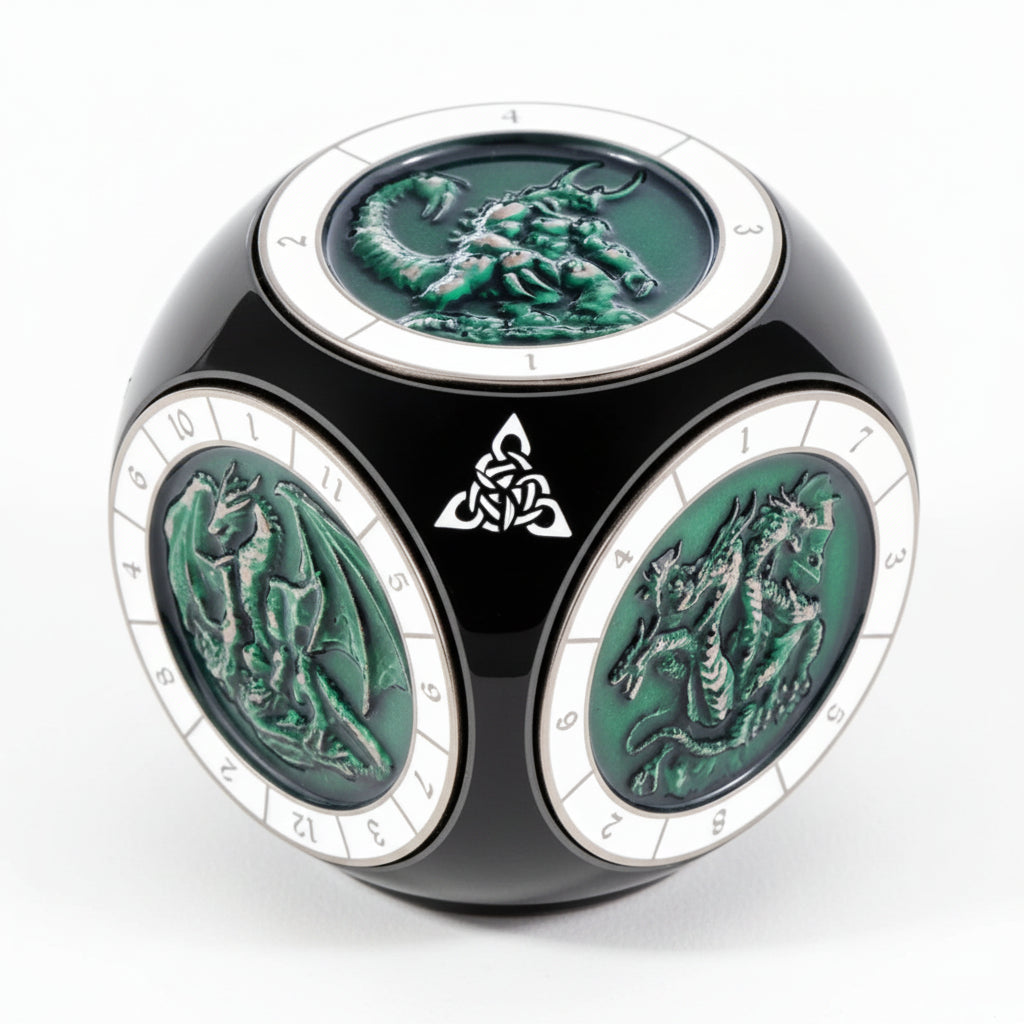 Dragon 3D Relief Metal DND Dice Set