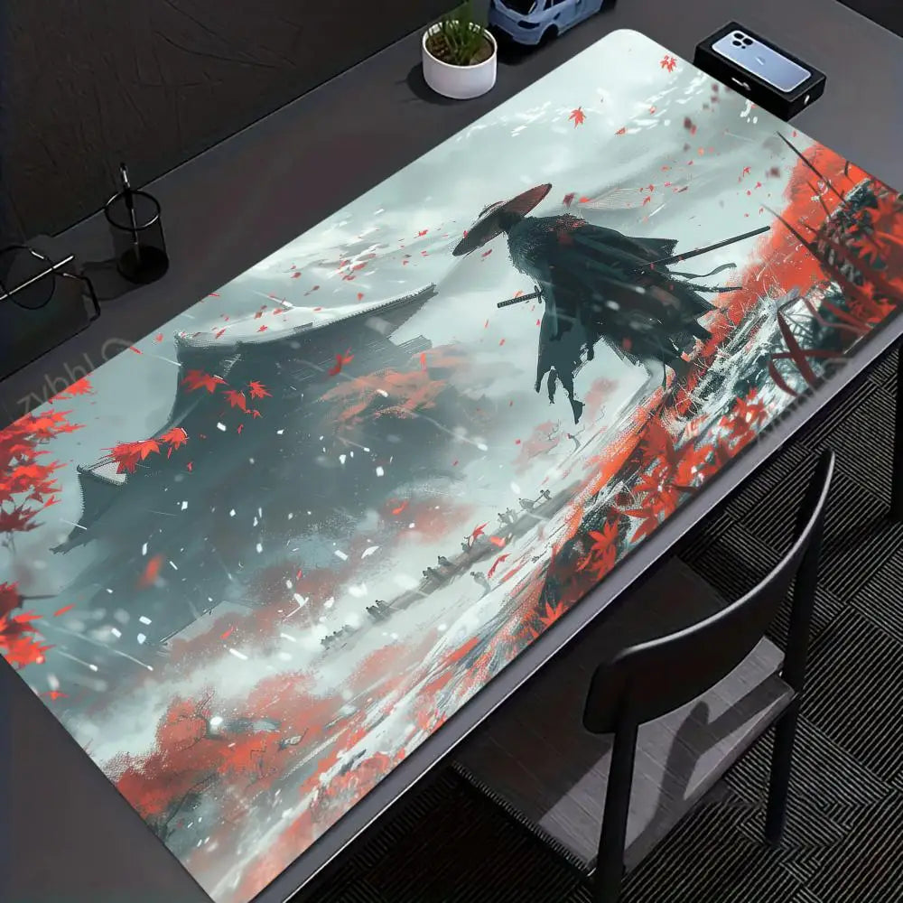 Samurai Warrior Desk and Keyboard Mat