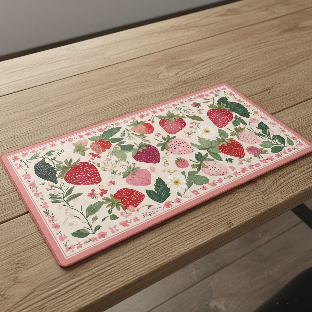 Strawberry Patch Desk Mat