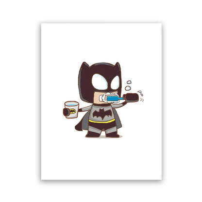 Toilet Humour Wall Art featuring Superheros