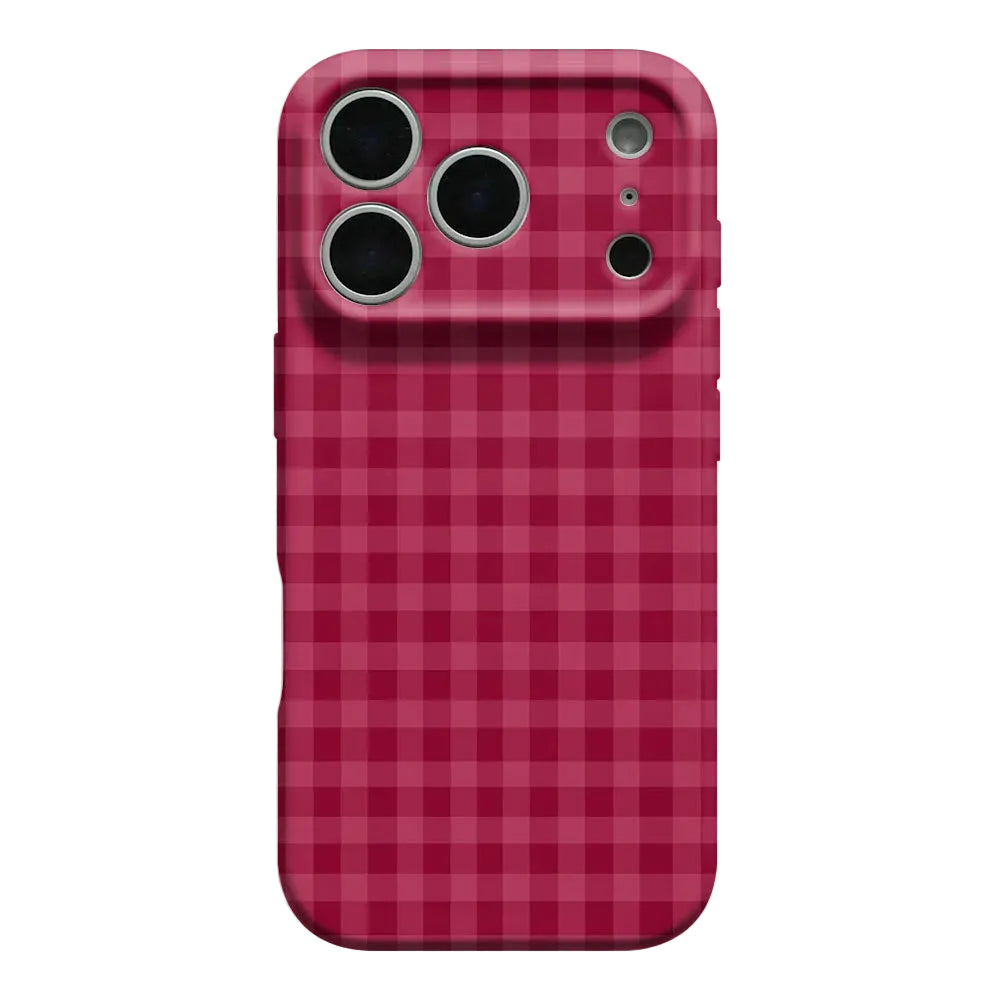 Retro Grid iPhone Case – Hard Shockproof Bumper Cover