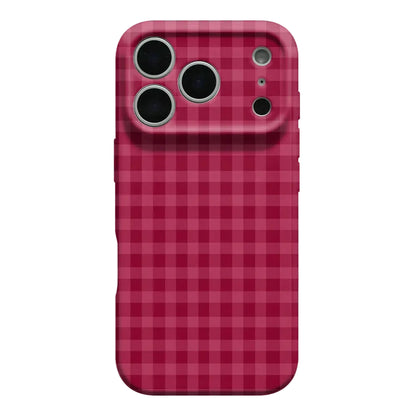 Retro Grid iPhone Case – Hard Shockproof Bumper Cover