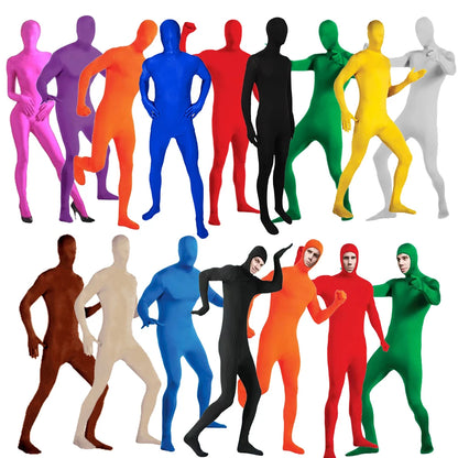 Colourful Adult Zentai Costume Bodysuit