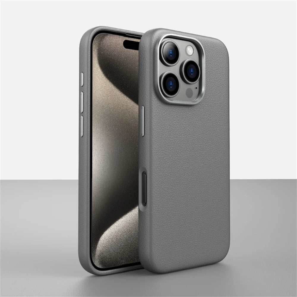 Luxury PU Leather Magnetic Case (for iPhone)