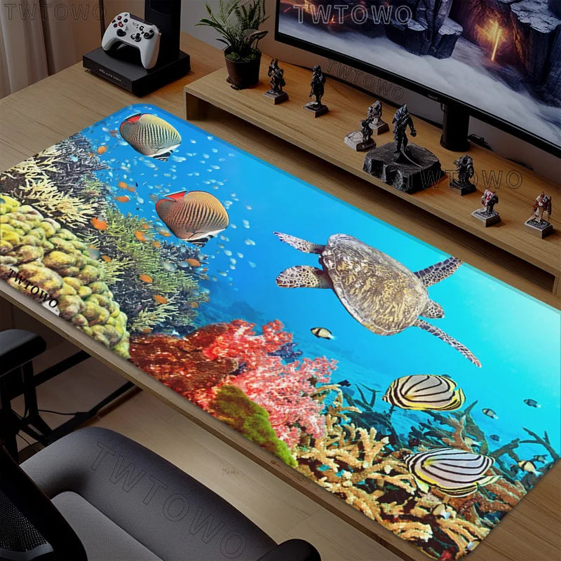 Underwater World Desk and Keyboard Mat