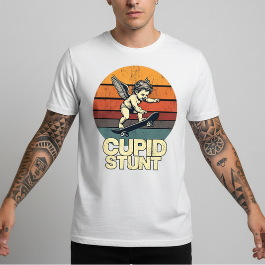 Cupid Stunt Funny Men's Graphic Tee