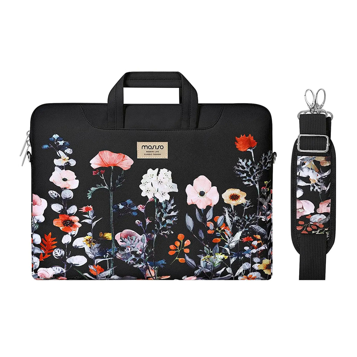 MOSISO Printed Laptop Shoulder Bag – 13–17.3 Inch