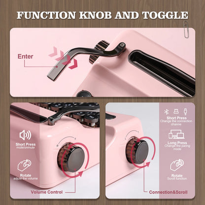 YUNZII QL75 Pink Typewriter Mechanical Keyboard