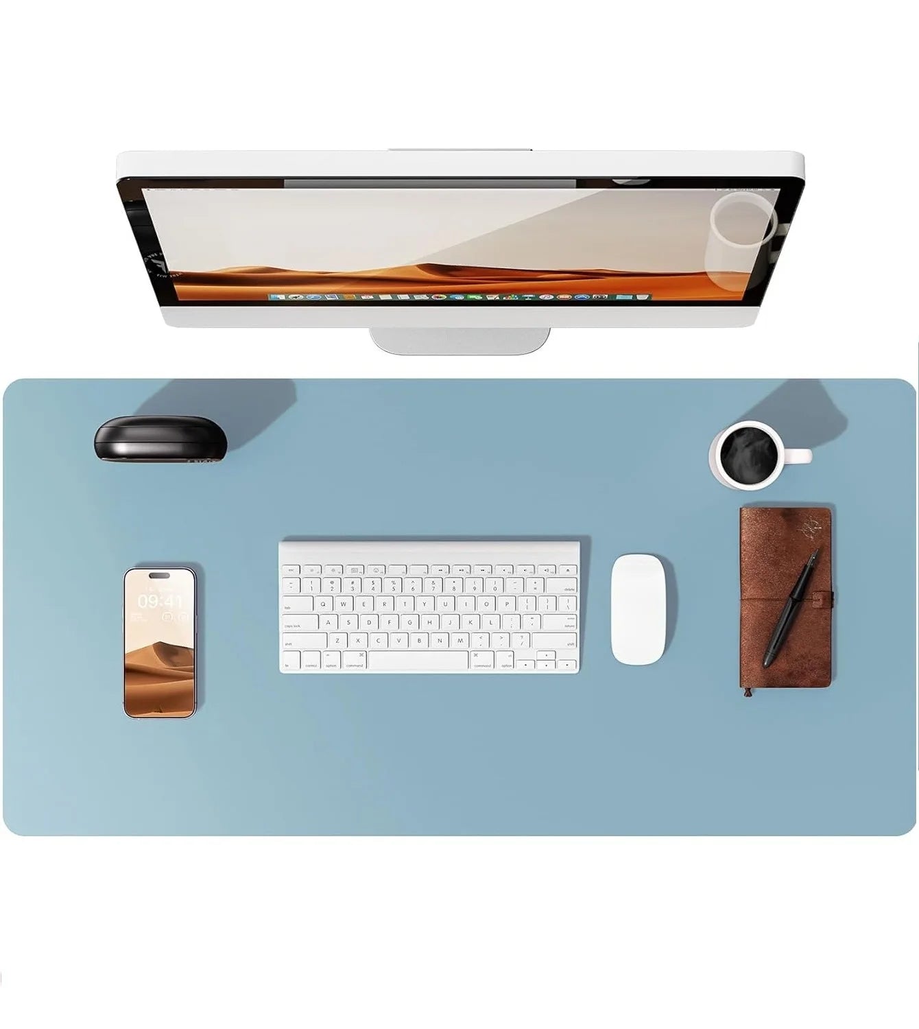 Large Colourful PU Leather Office Desk Mat