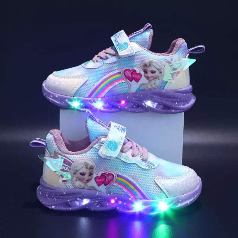 Elsa Frozen Light-Up Kids Sneakers