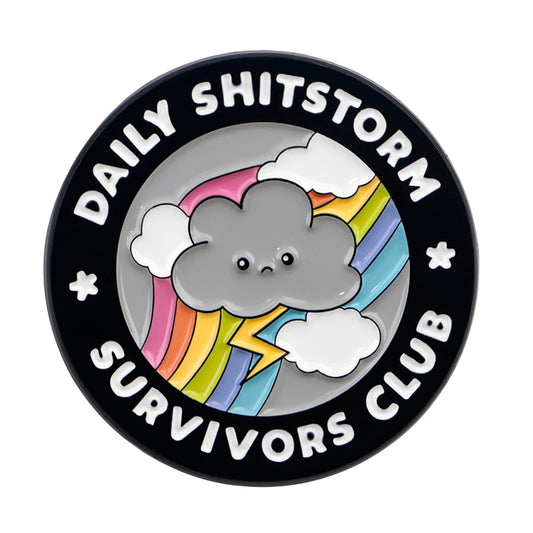 Daily Sh*tstorm Funny Enamel Pin