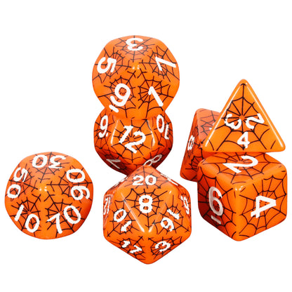 Spiderweb 7 Piece DND Dice Set