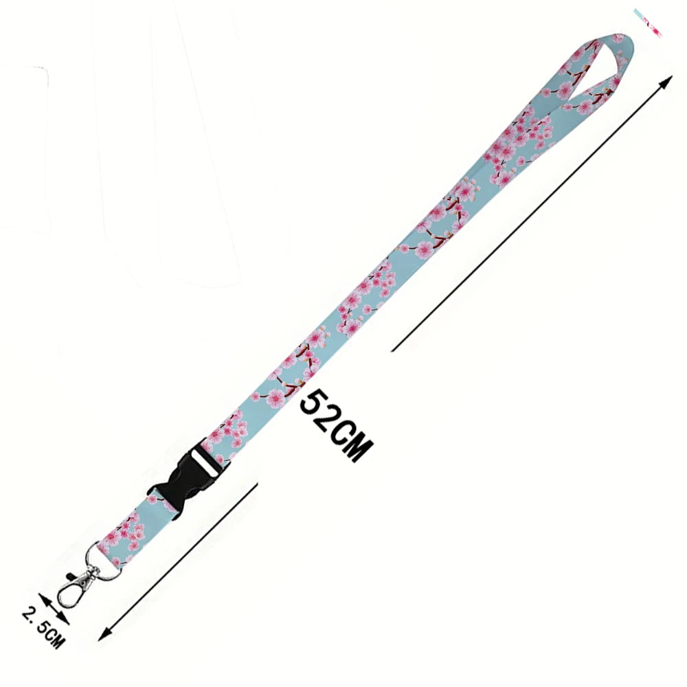 Beautiful Floral Work or School Lanyards