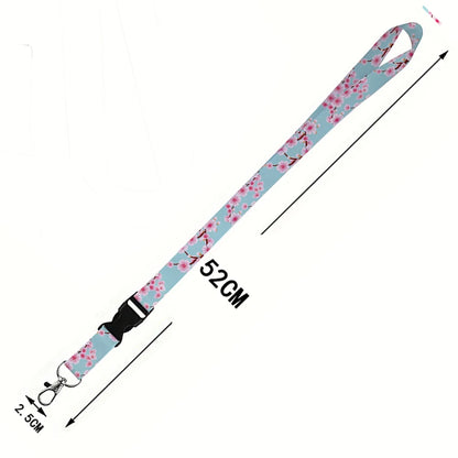 Beautiful Floral Work or School Lanyards