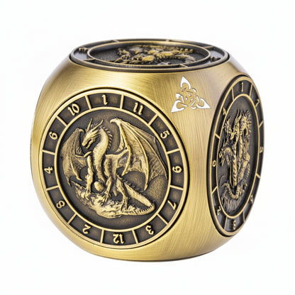 Dragon 3D Relief Metal DND Dice Set