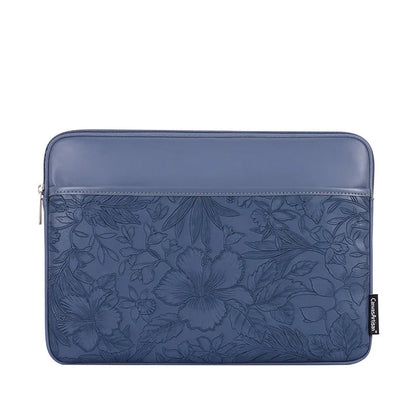 Floral Embossed PU Leather Laptop Bag