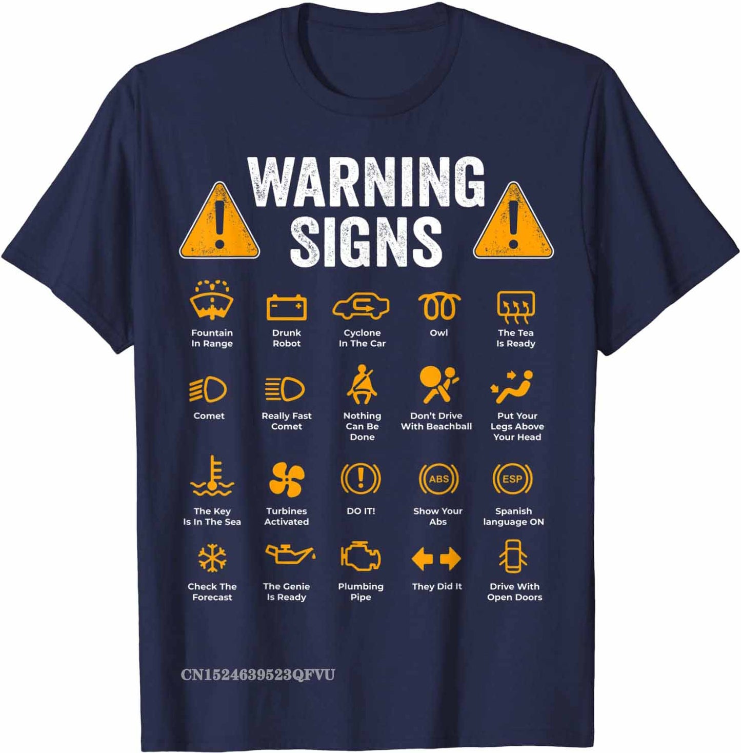 Funny Driving Warning Signs Men's Tee