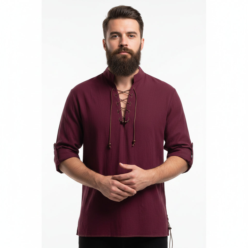 Medieval Men's Tie Front Shirt