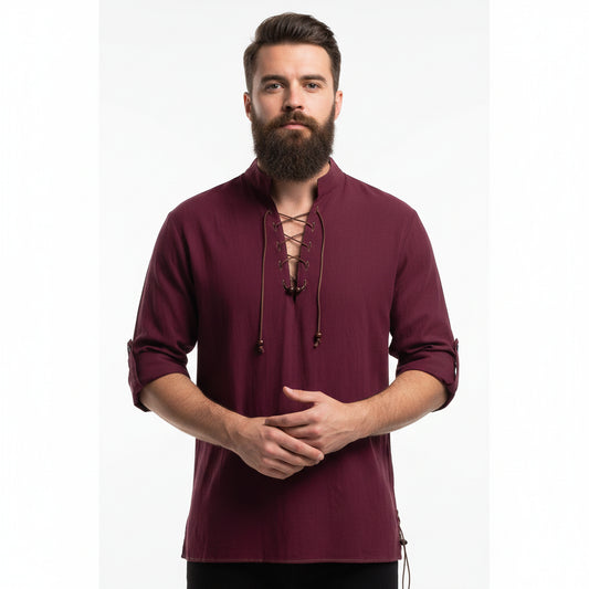 Medieval Men's Tie Front Shirt