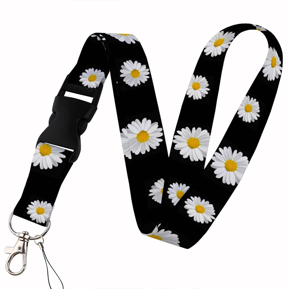 Beautiful Floral Work or School Lanyards