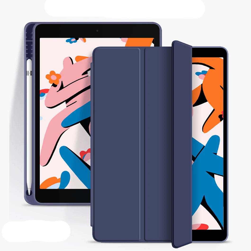 Flip Case for Tablet with Tablet Pencil Holder (for iPad)