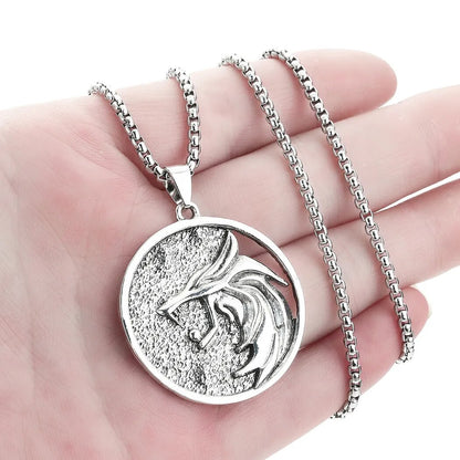 Men's Medallion Necklace Inspired by The Witcher