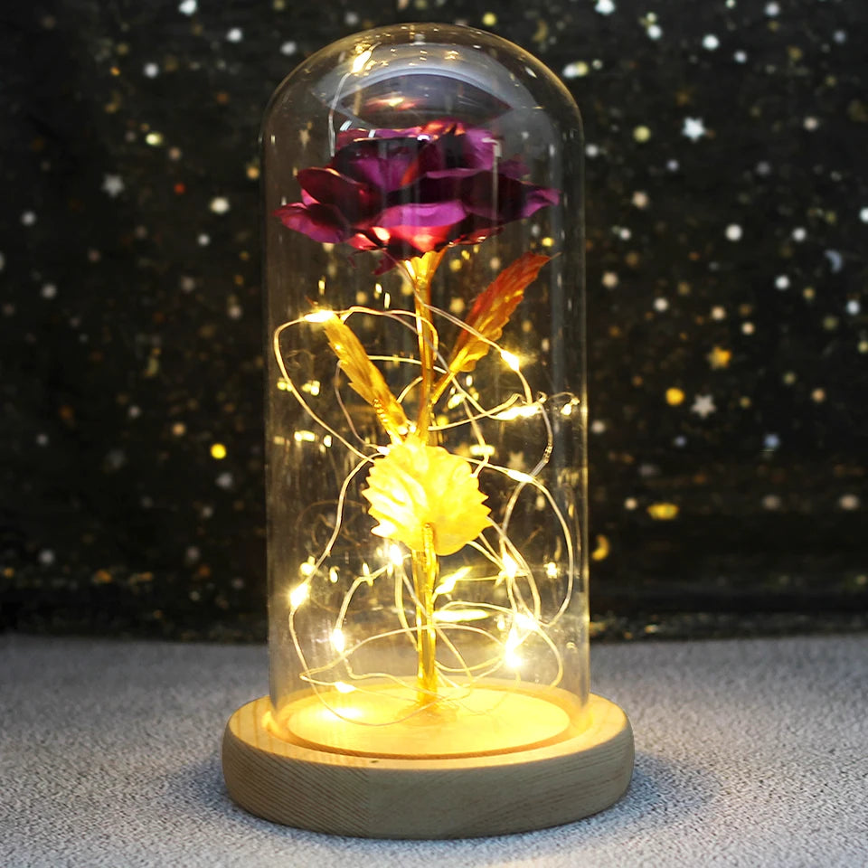 Beauty and the Beast Enchanted Rose Dome Light