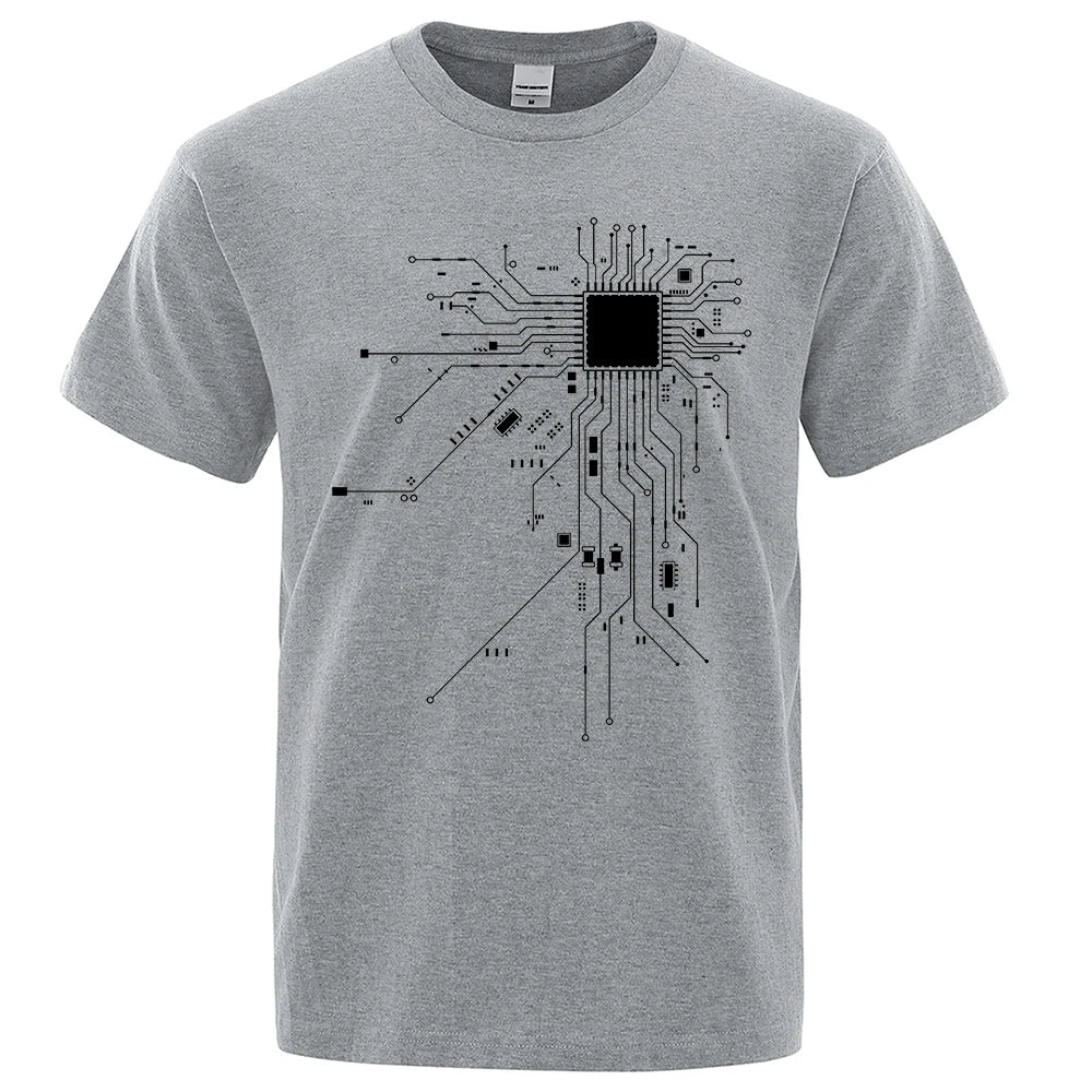 CPU Circuit Board Graphic T-Shirt – Unisex Cotton Tee