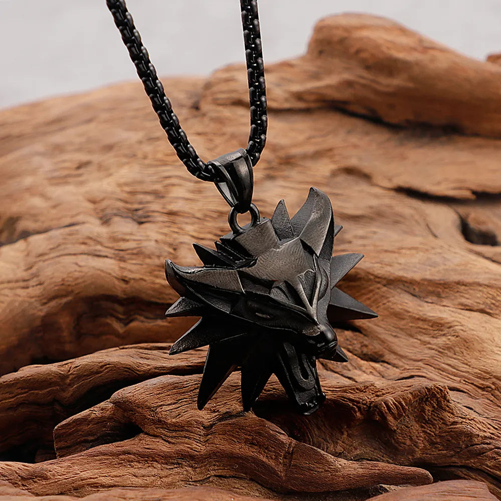 The Witcher Wolf Head Pendant Necklace