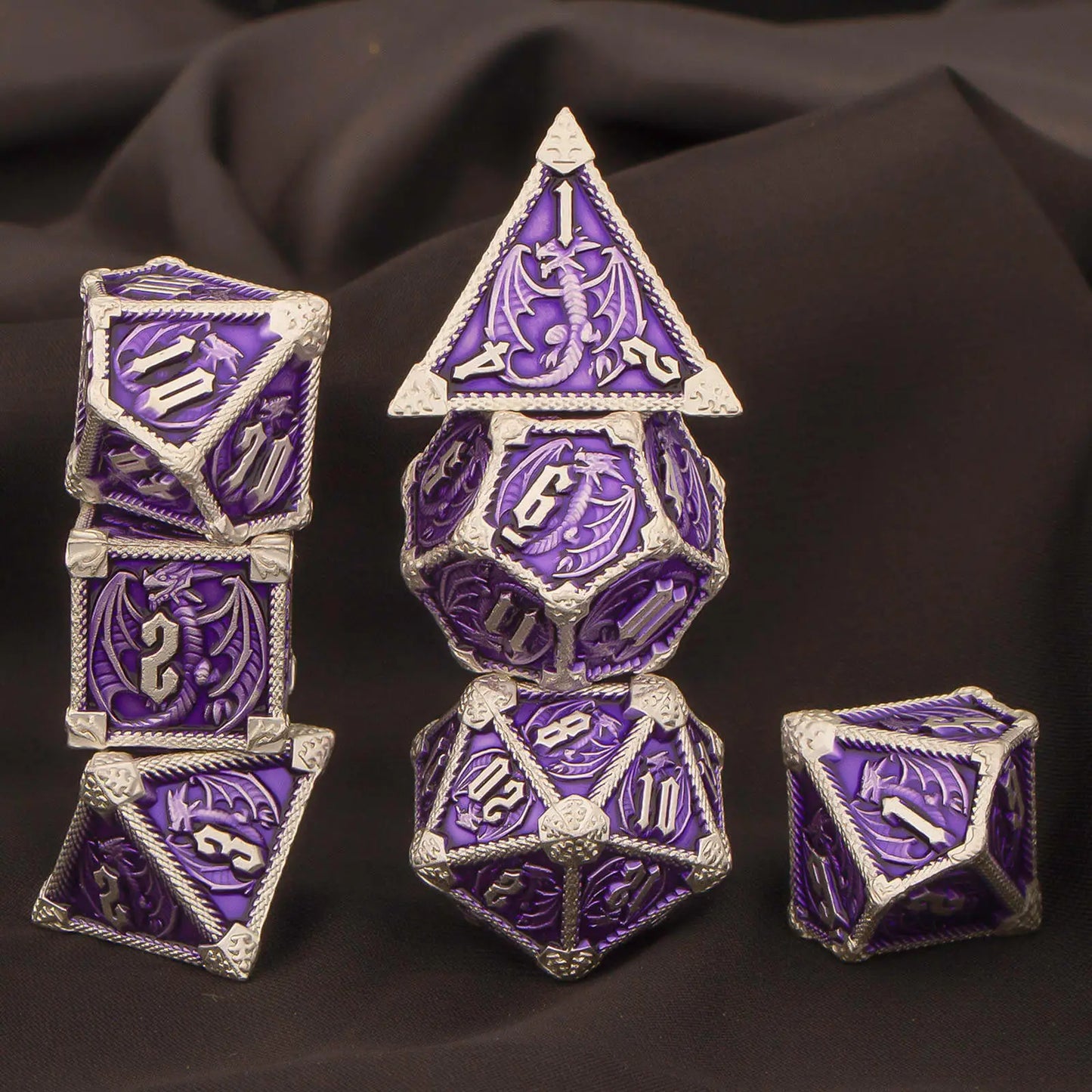 Dungeons and Dragons Metal Dice Set