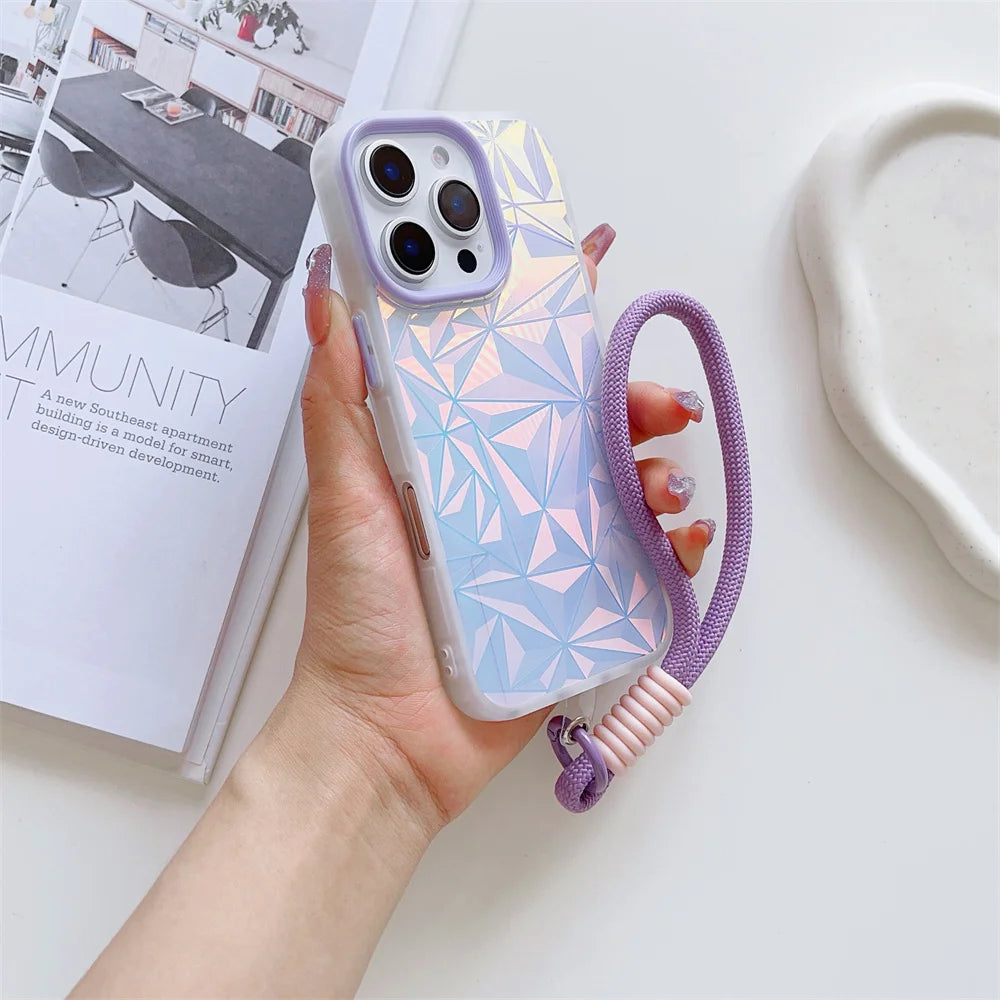 Colourful Laser Diamond iPhone Case