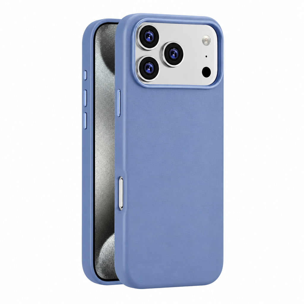 Blue magnetic PU leather iPhone case