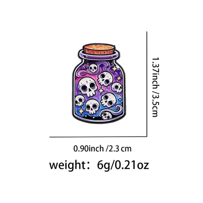 Skull Potion Funny Enamel Pin