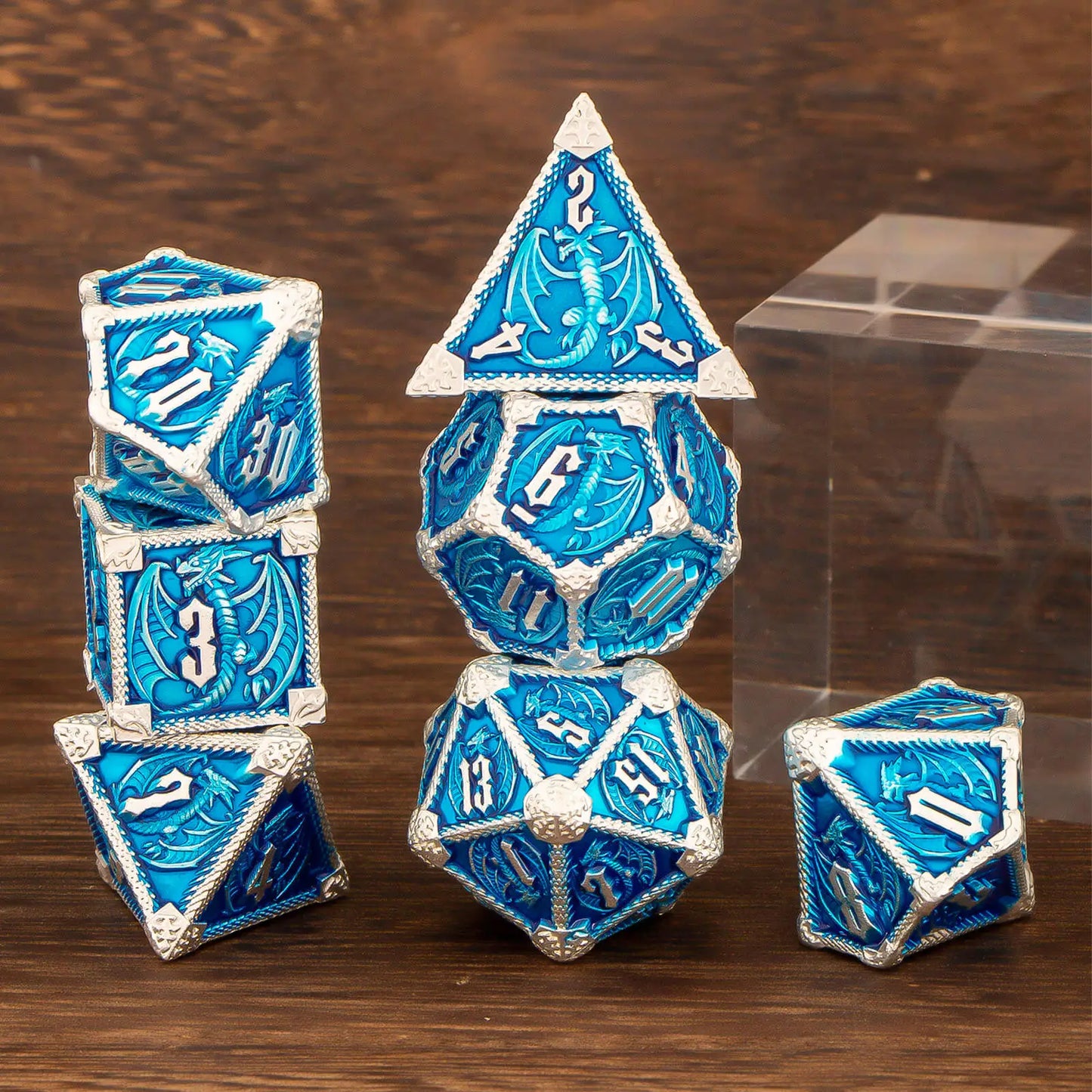 Dungeons and Dragons Metal Dice Set