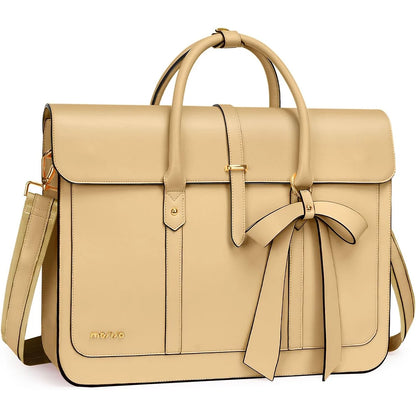 Bow PU Leather Briefcase Laptop Bag