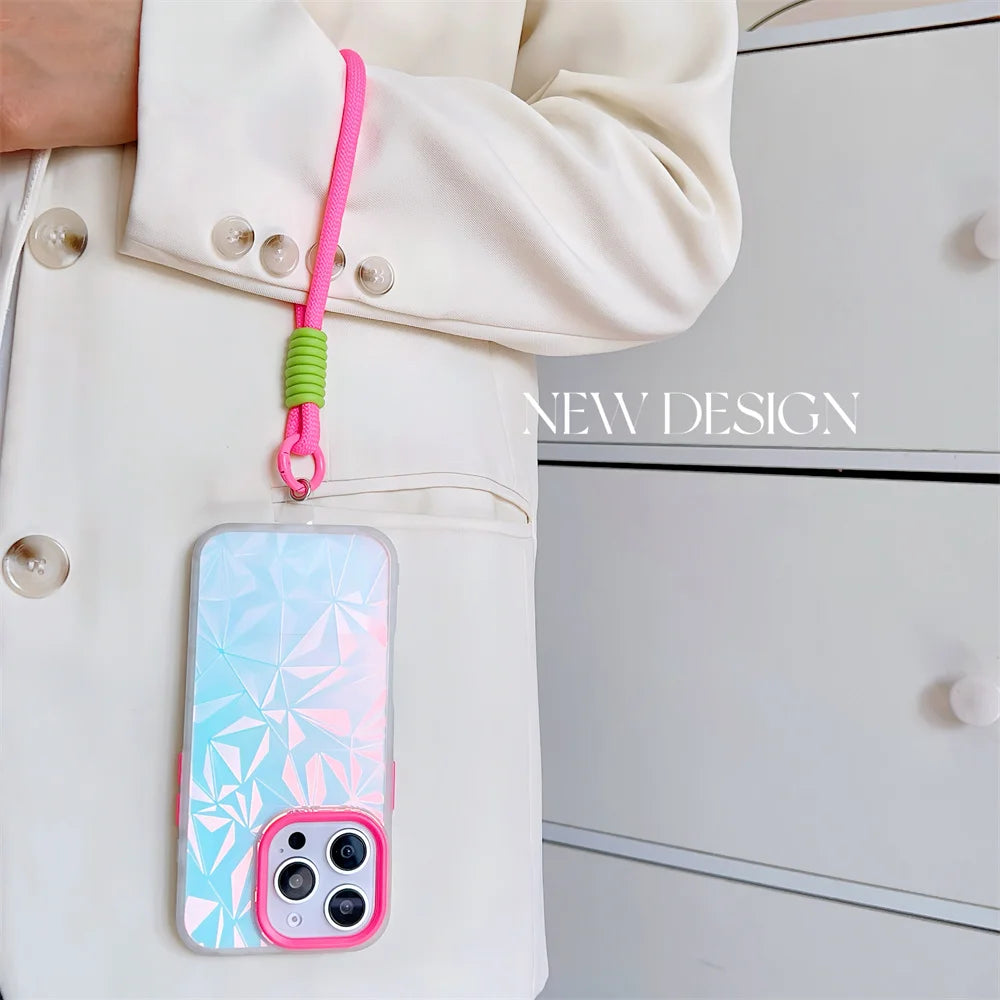 Colourful Laser Diamond iPhone Case