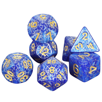 Spiderweb 7 Piece DND Dice Set