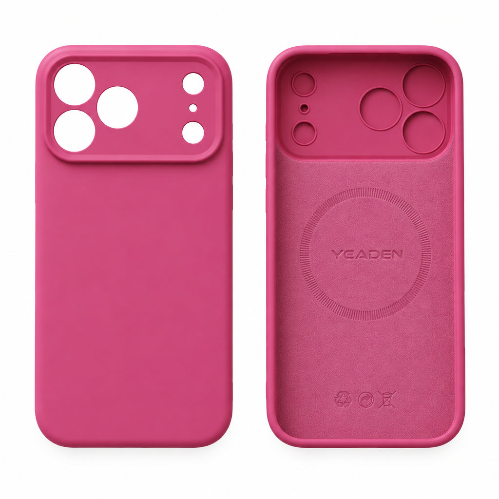 Hot Pink liquid silicone case for iPhone