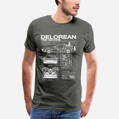 Men's Graphic Tee of Delorean Car