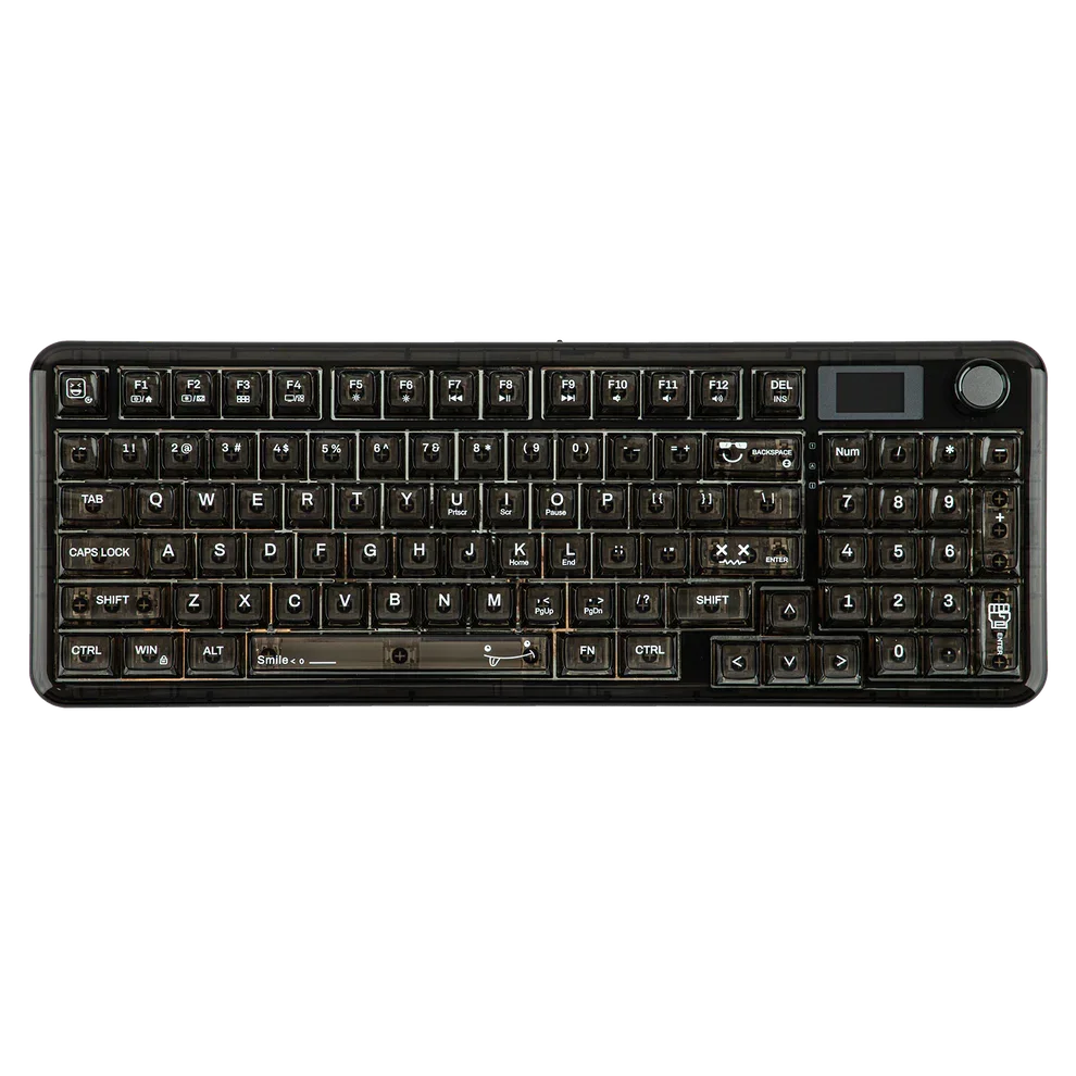 AULA F-NB98 Transparent Mechanical Keyboard – 96% Wireless with Knob & Screen