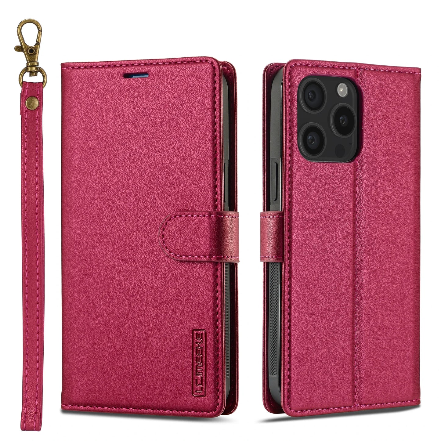 2 in 1 Leather Flip Removable iPhone Case