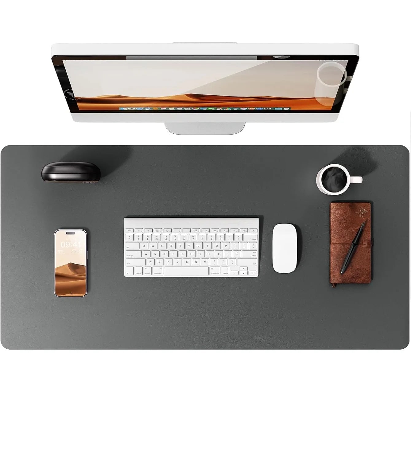 Large Colourful PU Leather Office Desk Mat
