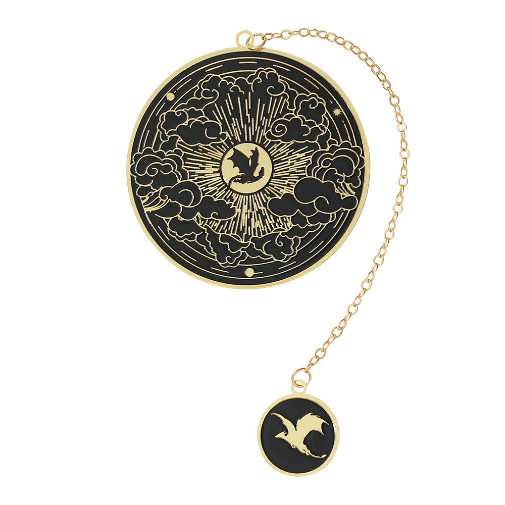 Metal Hanging Bookmark of Fourth Wing Dragons