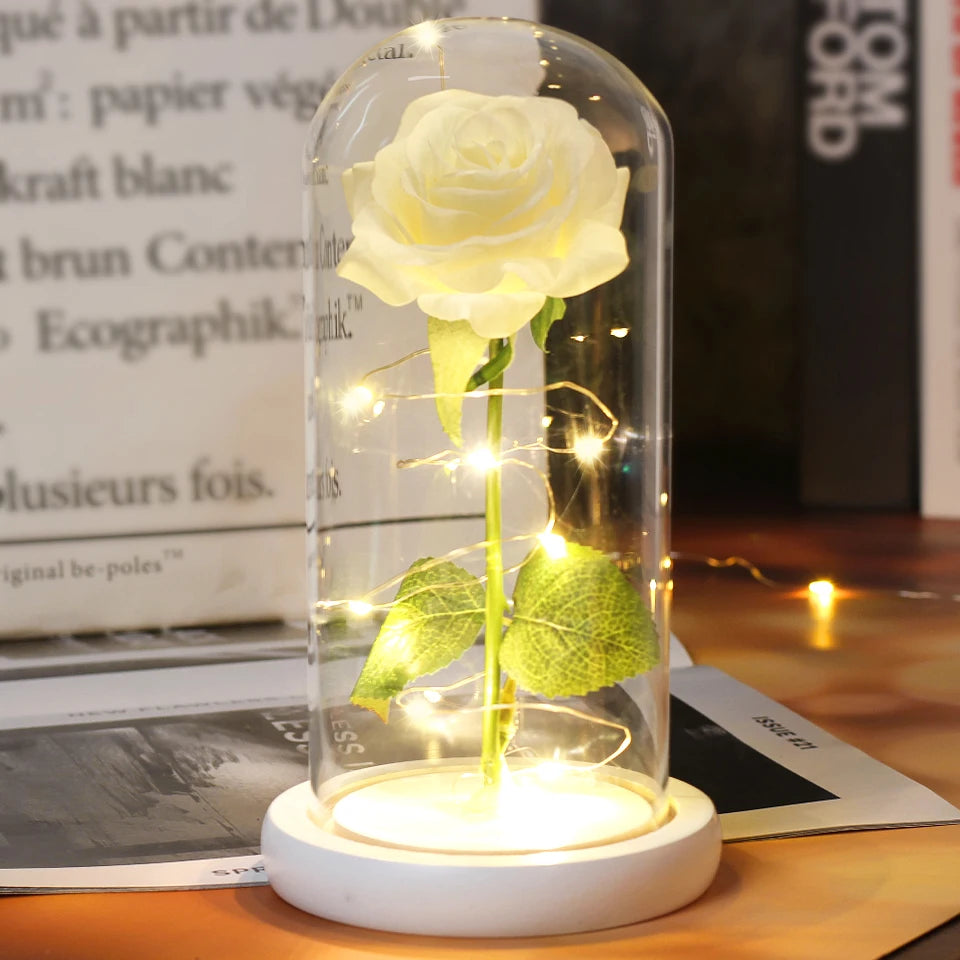 Beauty and the Beast Enchanted Rose Dome Light