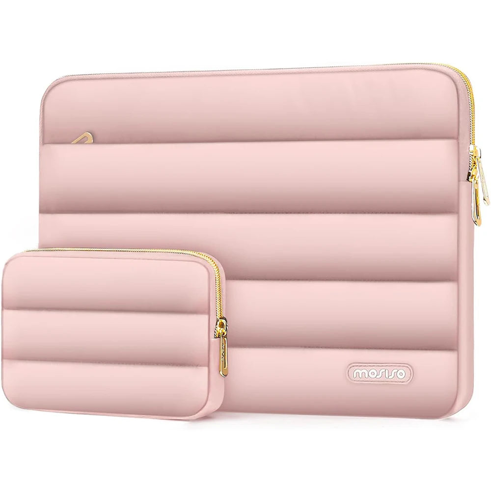 Mosiso Puffy Laptop Bag and Pouch Combo