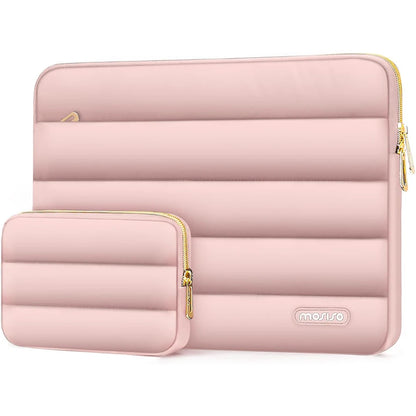 Mosiso Puffy Laptop Bag and Pouch Combo
