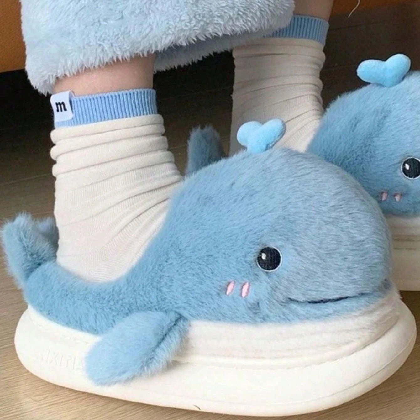 Adult Novelty Whale Home Slippers