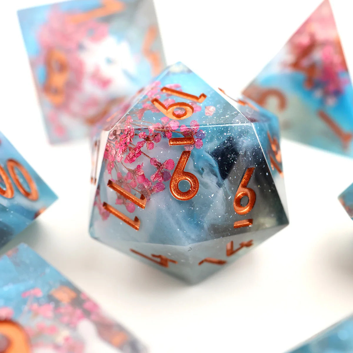 Floral Resin DND Dice Set