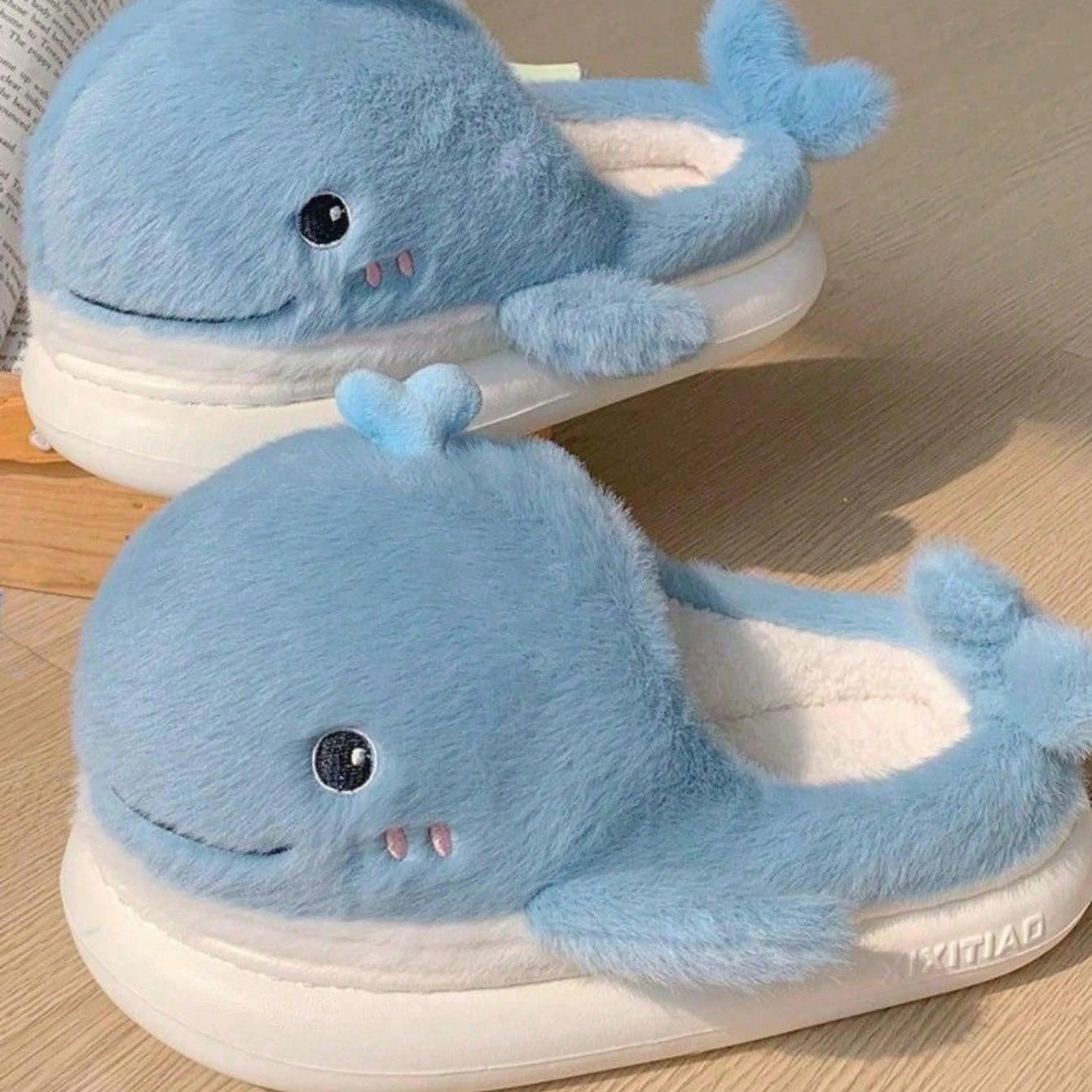 Adult Novelty Whale Home Slippers